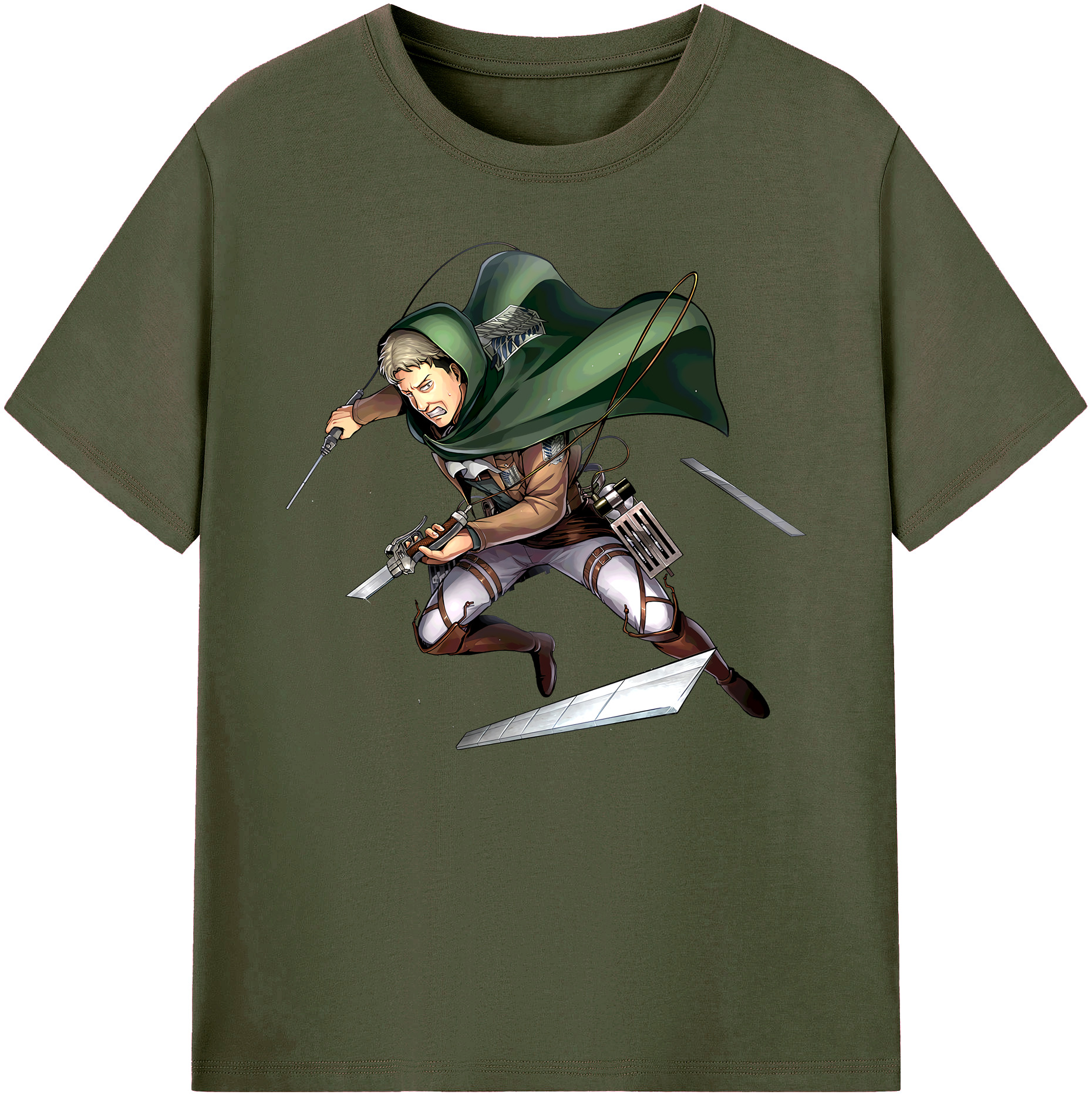 （画像用） 進撃の巨人 Attack on Titan 綿100％ メンズ半袖Tシャツ｜肌触りやわらか＆通気性